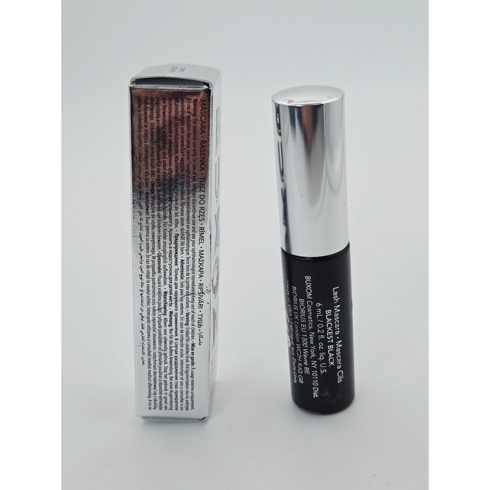 Buxom Lash Mascara Blackest Black 6ml 0.2 fl oz Volumizing Lengthening New - Picture 4 of 5
